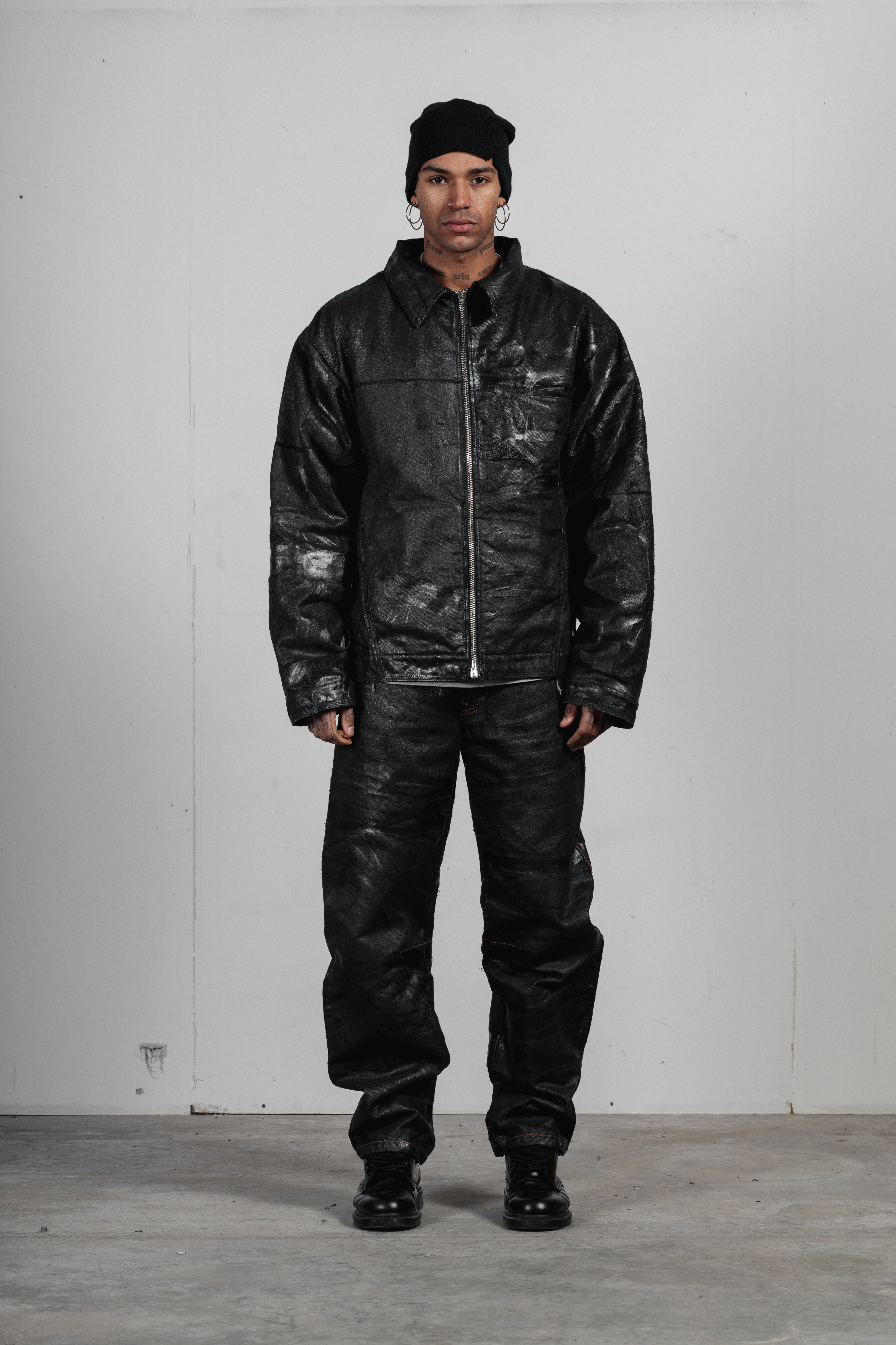 NOLAN - BLACK JEANS PRINTED