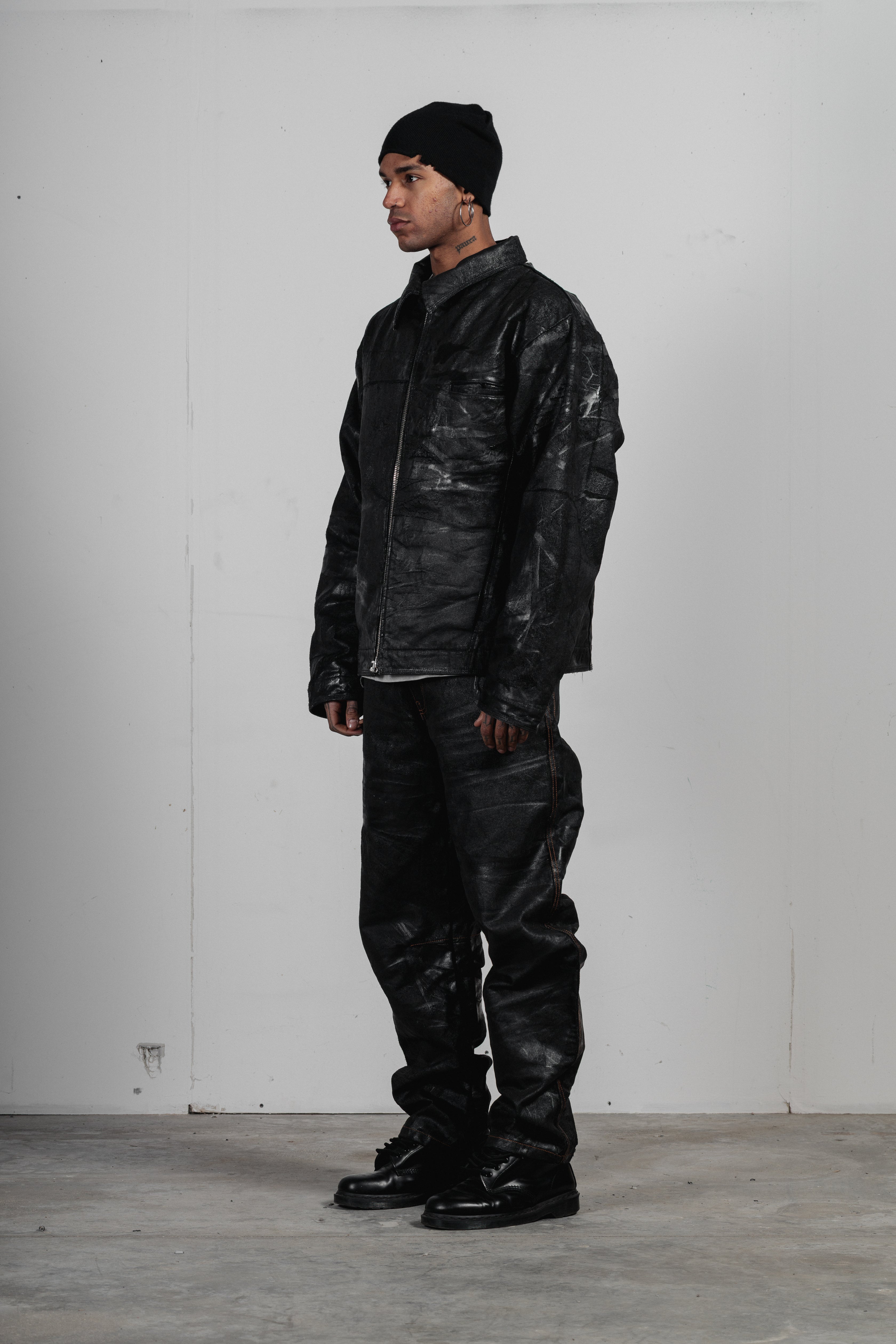 NOLAN - BLACK JEANS PRINTED