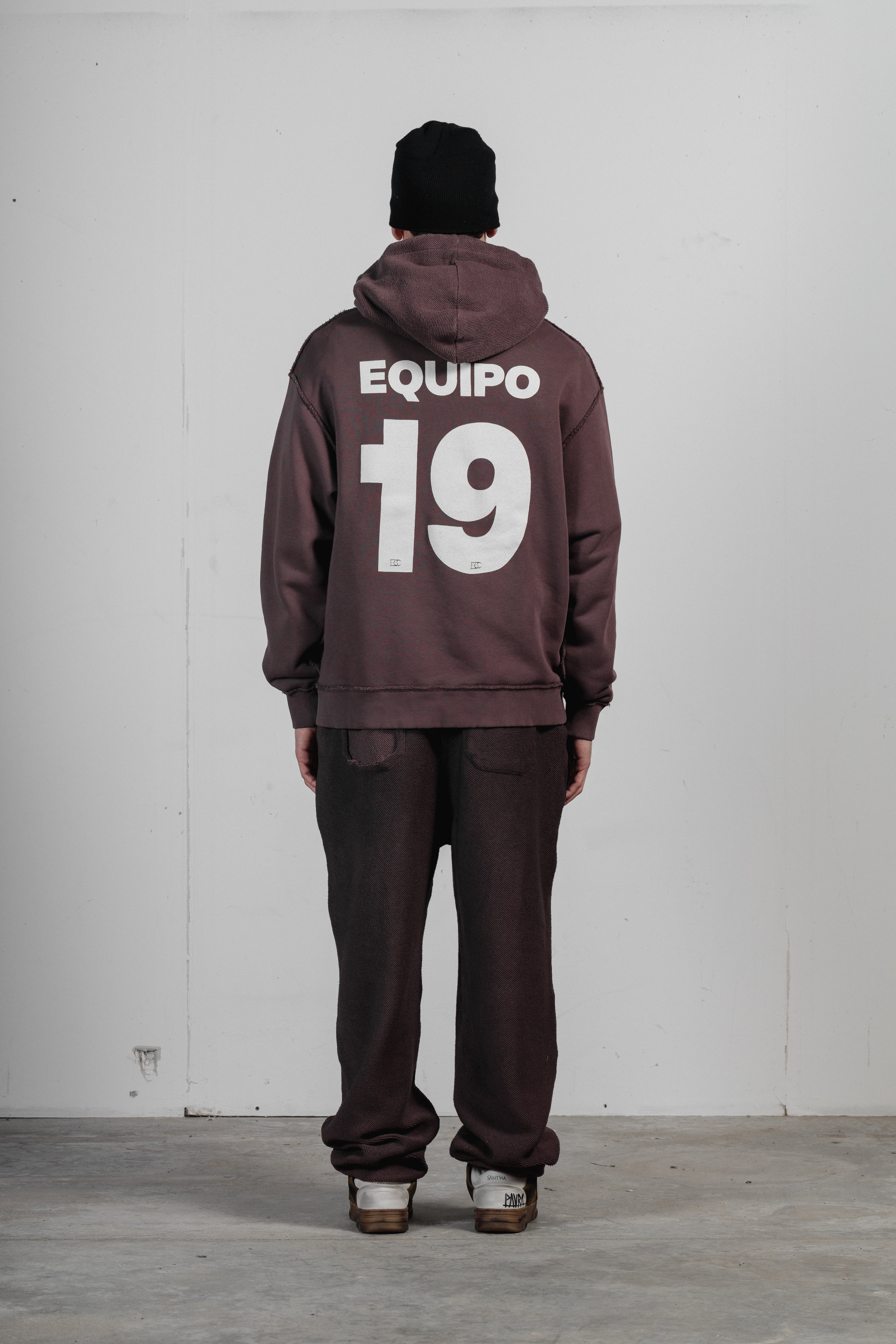 EQUIPO HOODIE/REV - BRICK RED