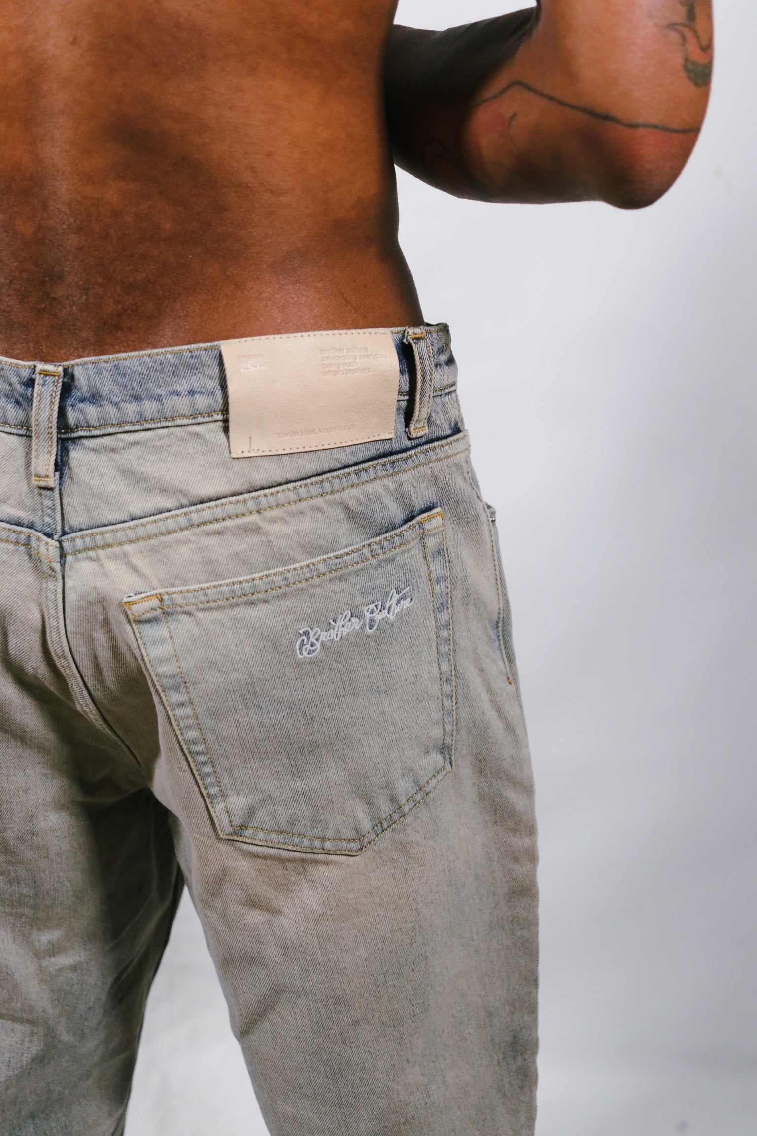 Jeans old beige dyed