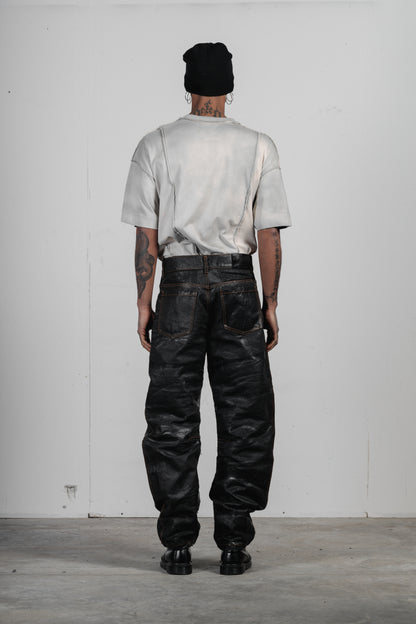 LUCAS - BLACK JEANS PRINTED