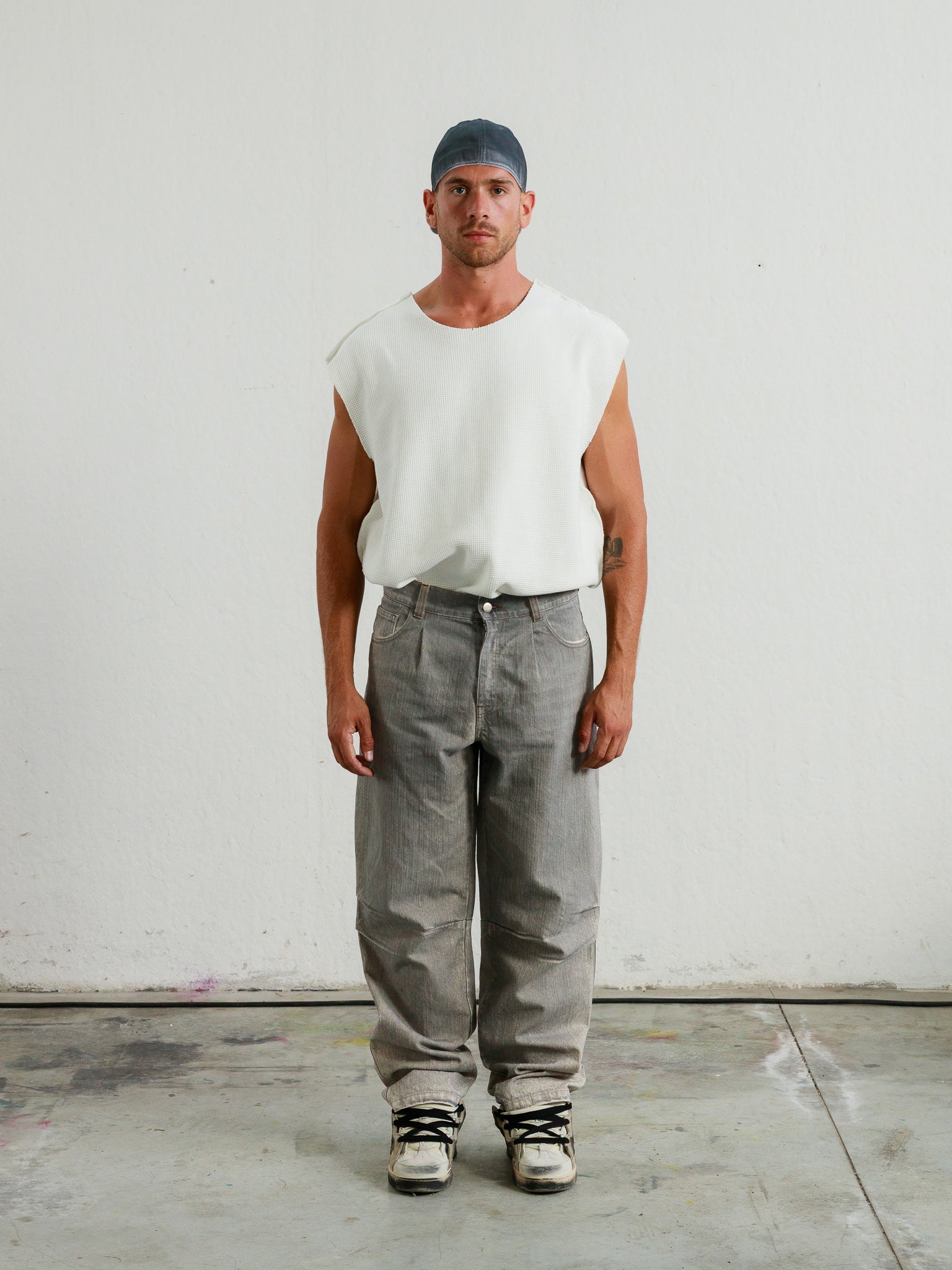 LUCAS - LIGHT GRAY CANVAS PANTS